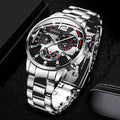 Dual Time Black Rubber Strap Luxury Watch VRC002
