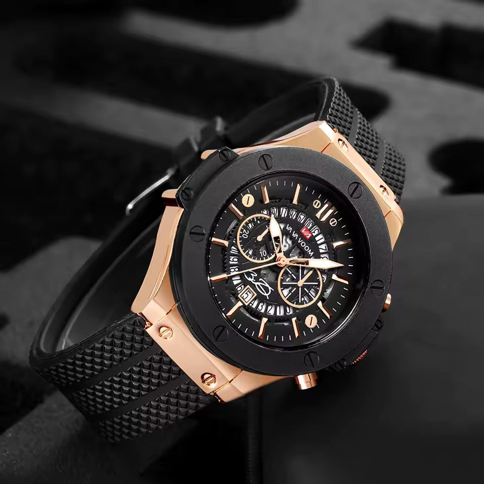 Blue Dial Integrated Bracelet Luxury Watch VRC004
