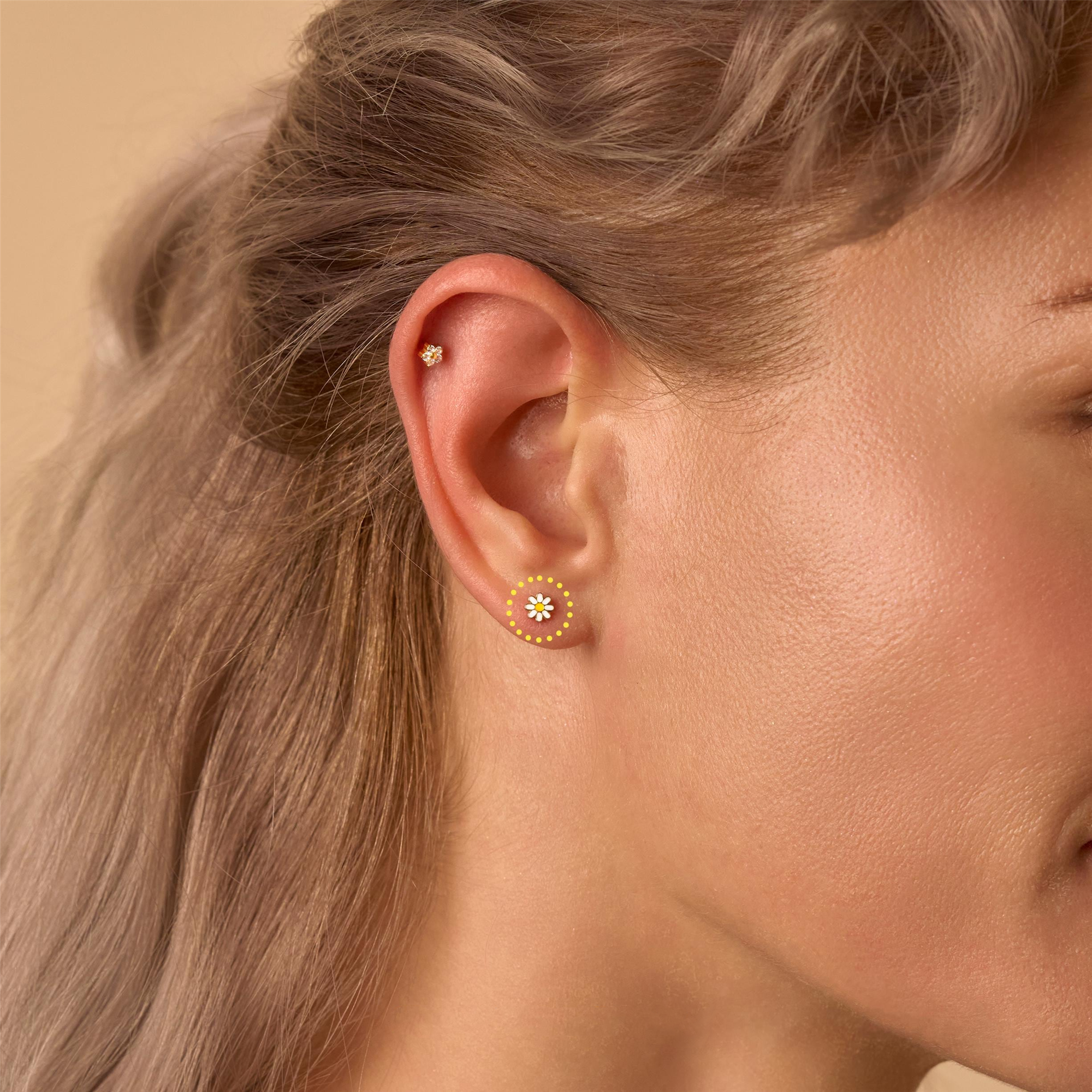 Daisy Flower Stud Earring