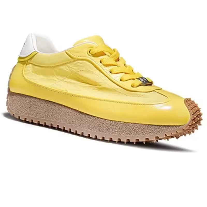 Women's Cushioned Lifestyle Sneakers - Yellow #1748201
