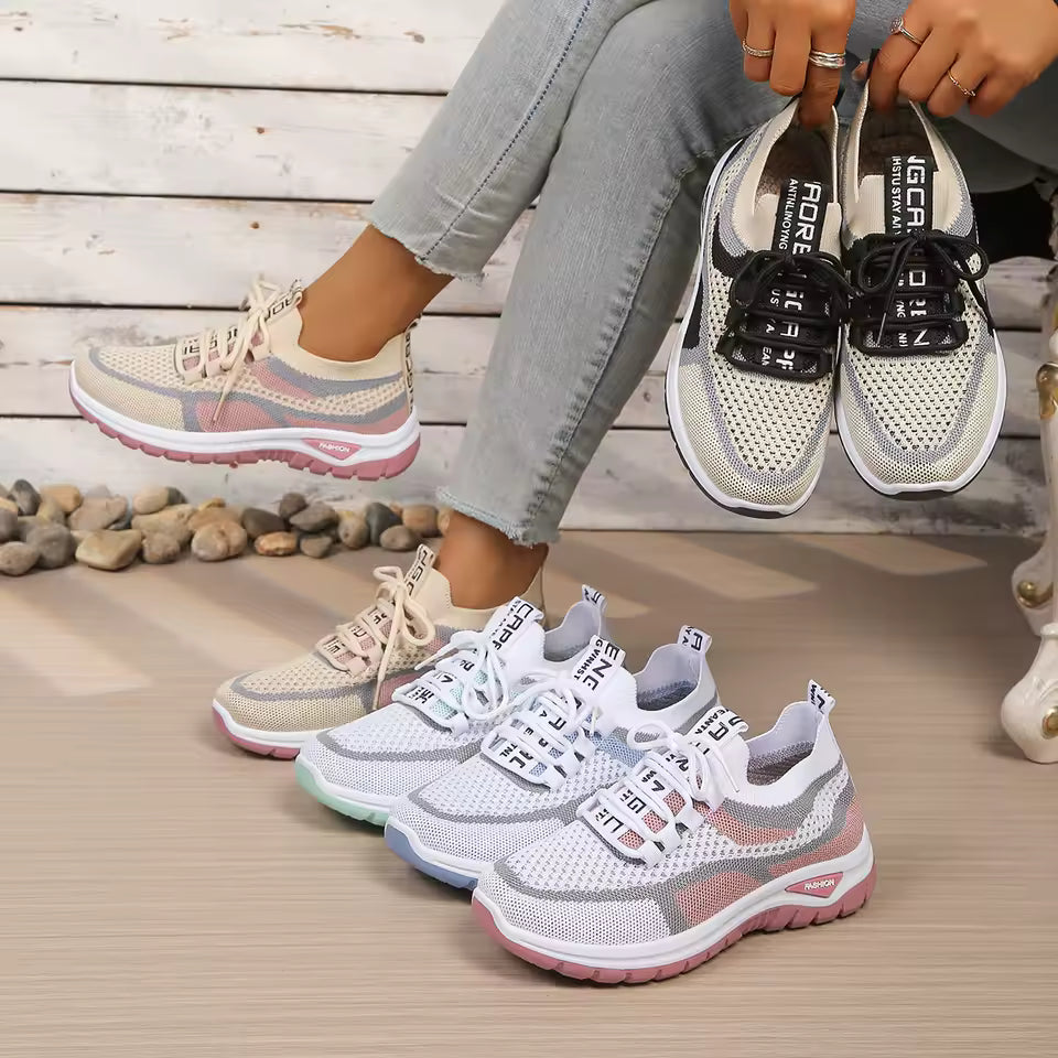 Women's Cushioned Lifestyle Sneakers - Pink #1705701