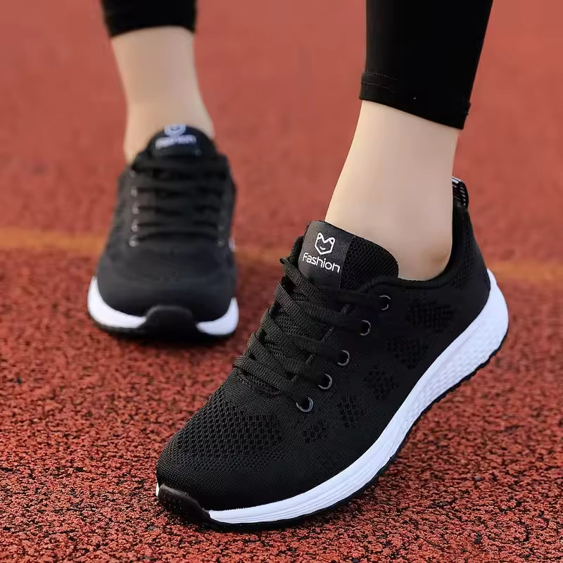 Women's Cushioned Lifestyle Sneakers - Black #1705921