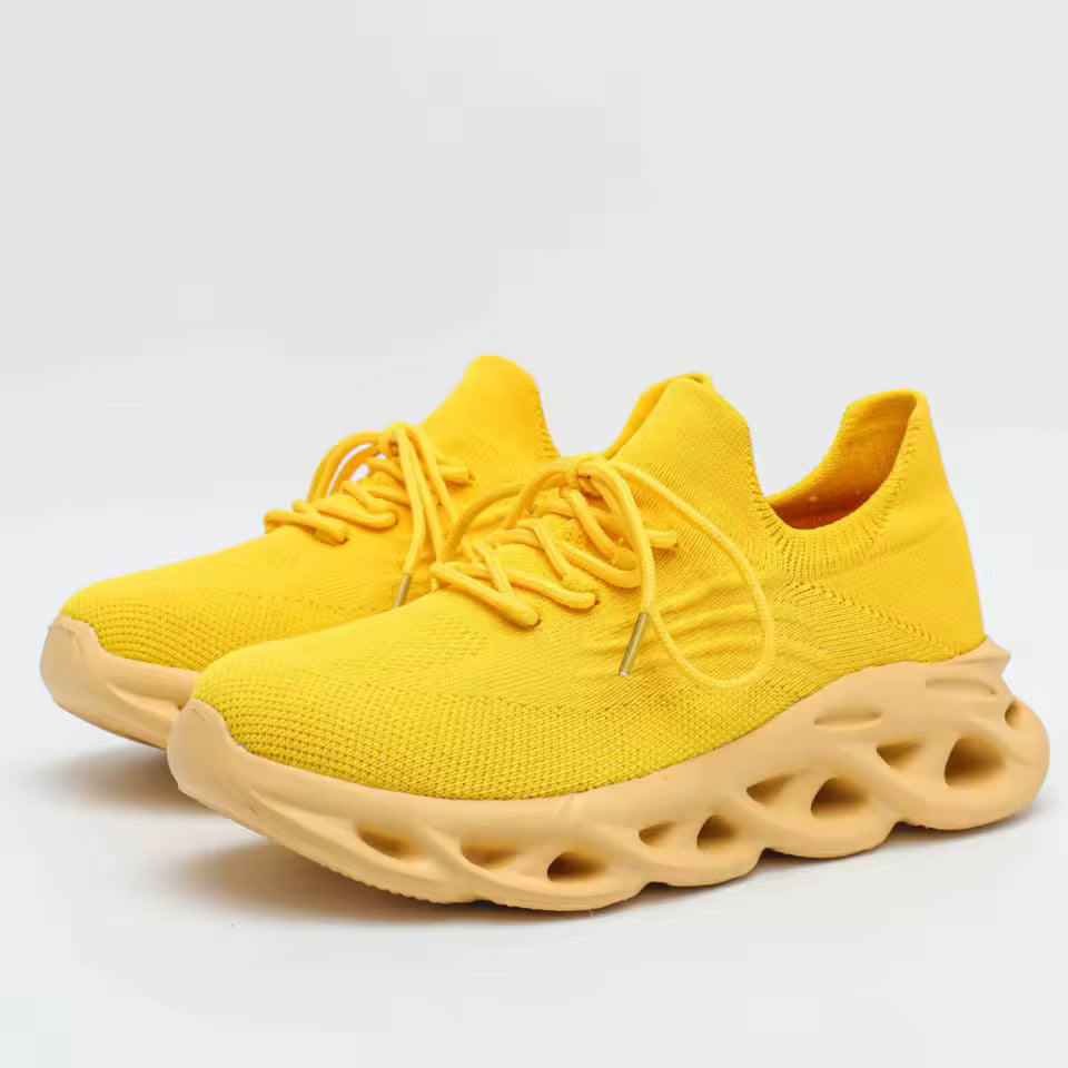 Women's Cushioned Lifestyle Sneakers - Yellow #1705682