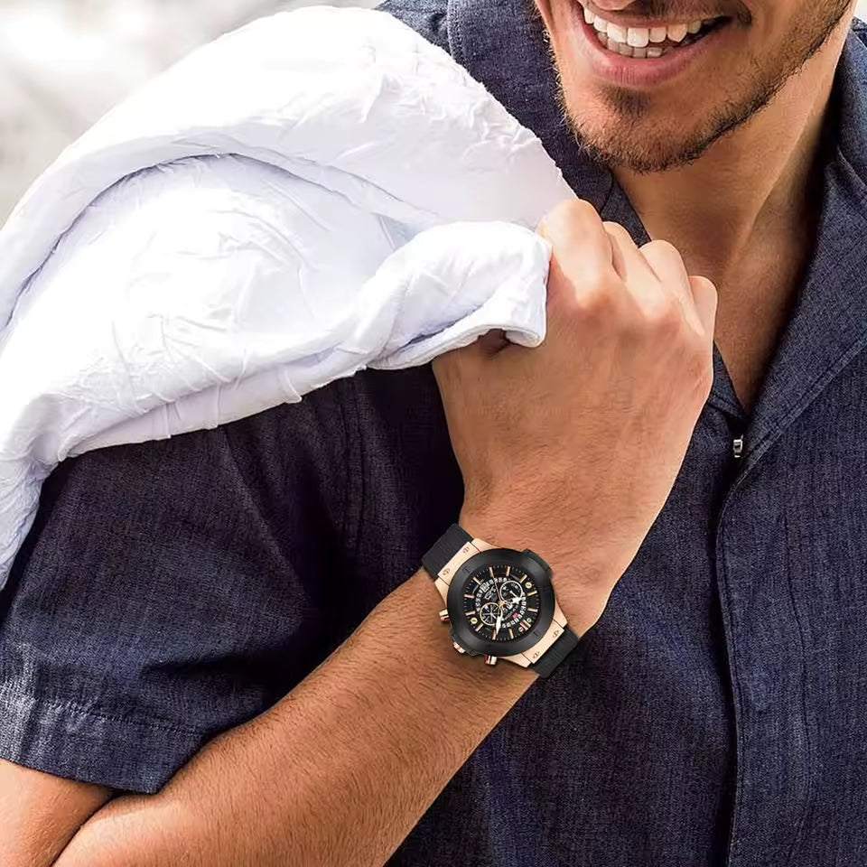 Blue Dial Integrated Bracelet Luxury Watch VRC004