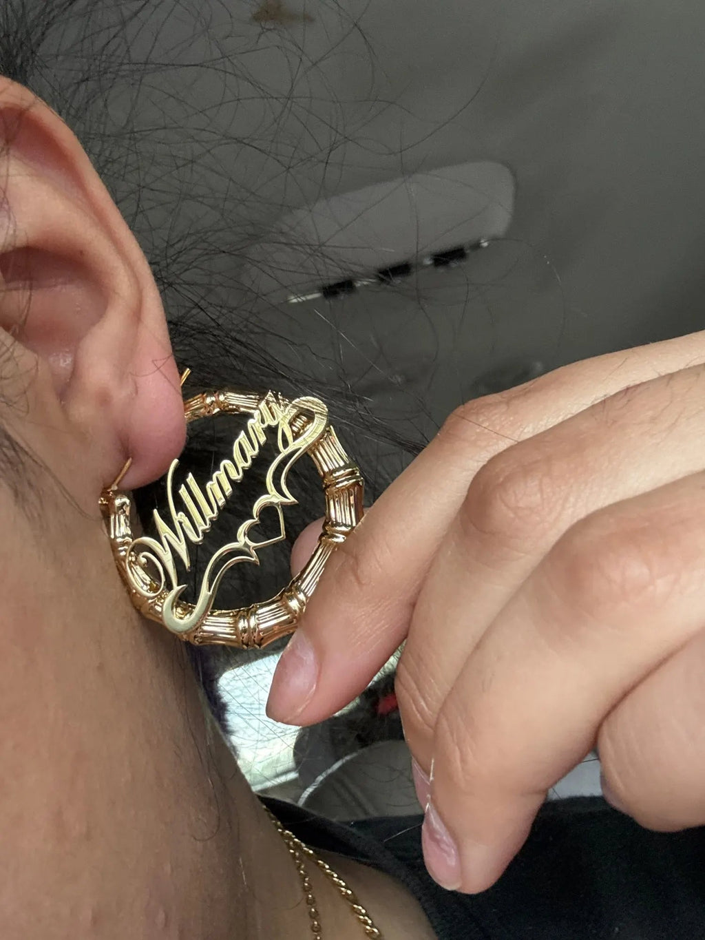 Personalized Name Hoop Earrings