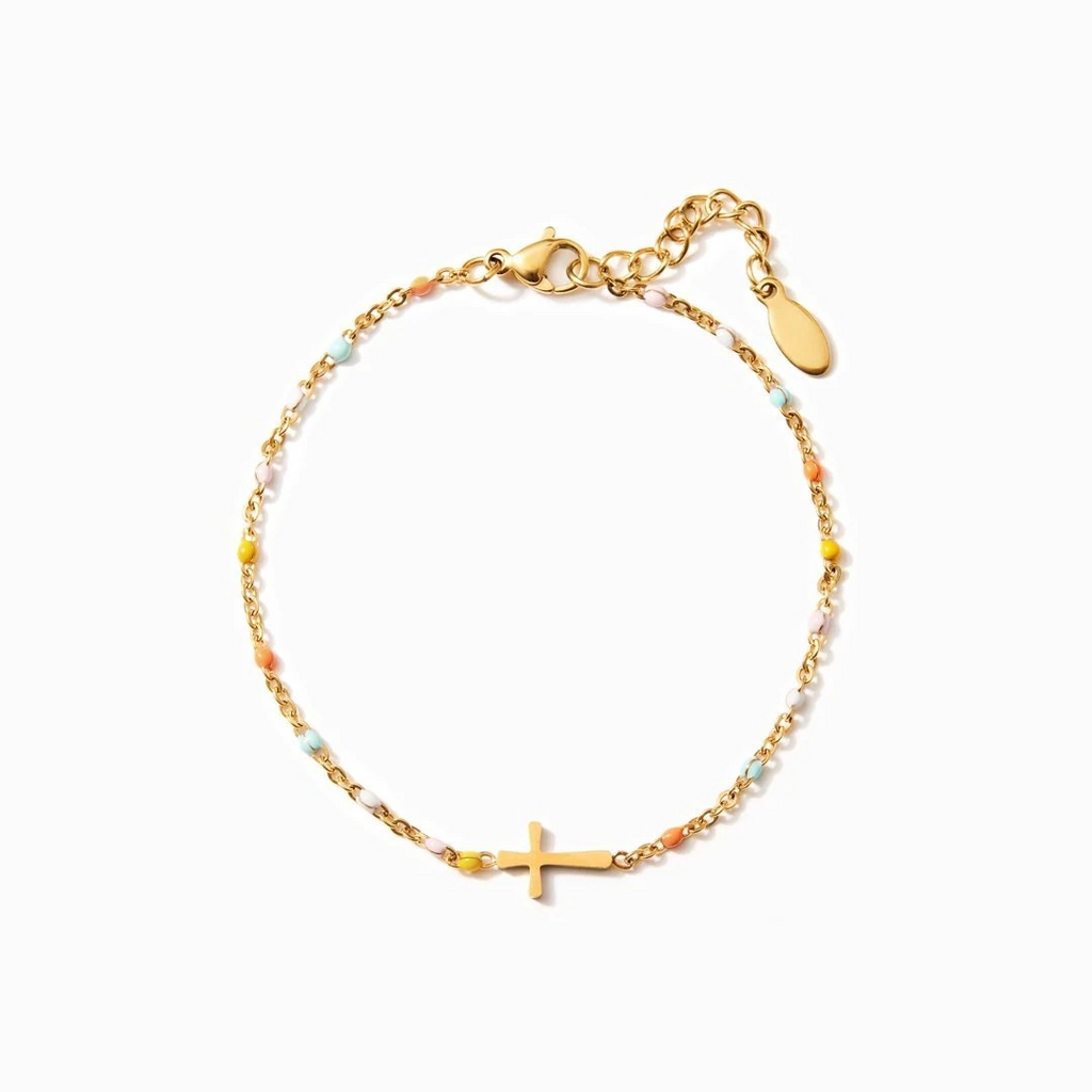 Pray On It Cross Bracelet