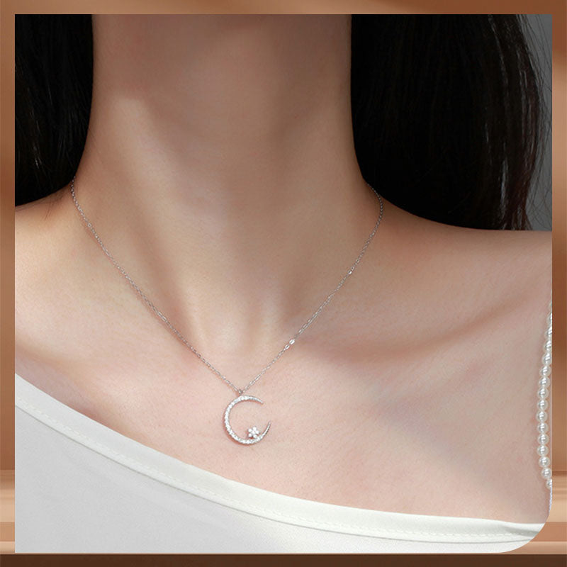 Twinkling Crescent Moon Necklace