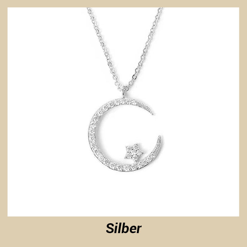 Twinkling Crescent Moon Necklace