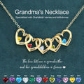 Personalized Heart Name Birthstone Necklace