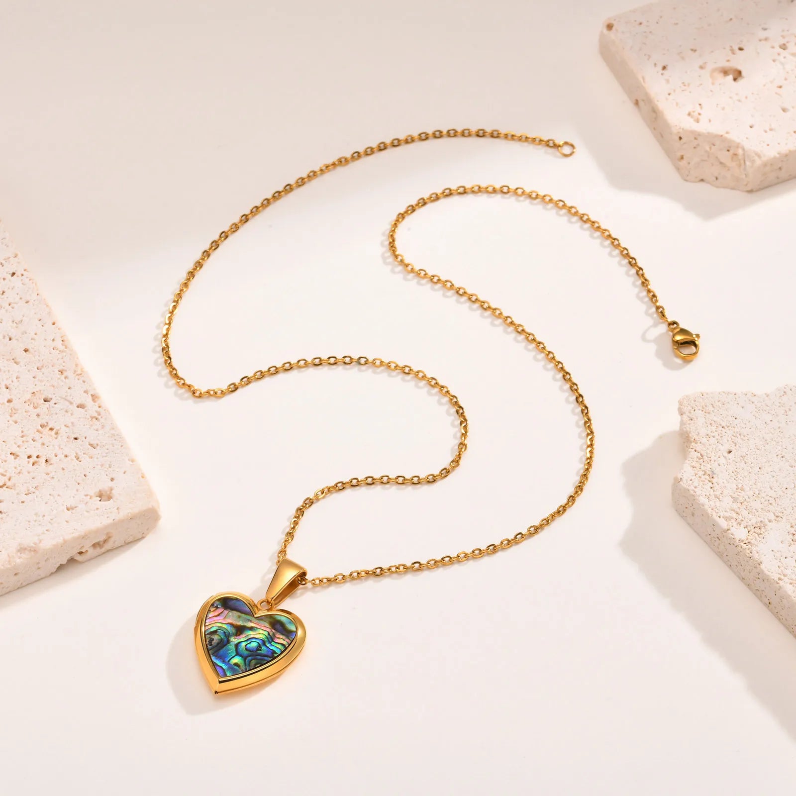 Open Heart Locket Necklace